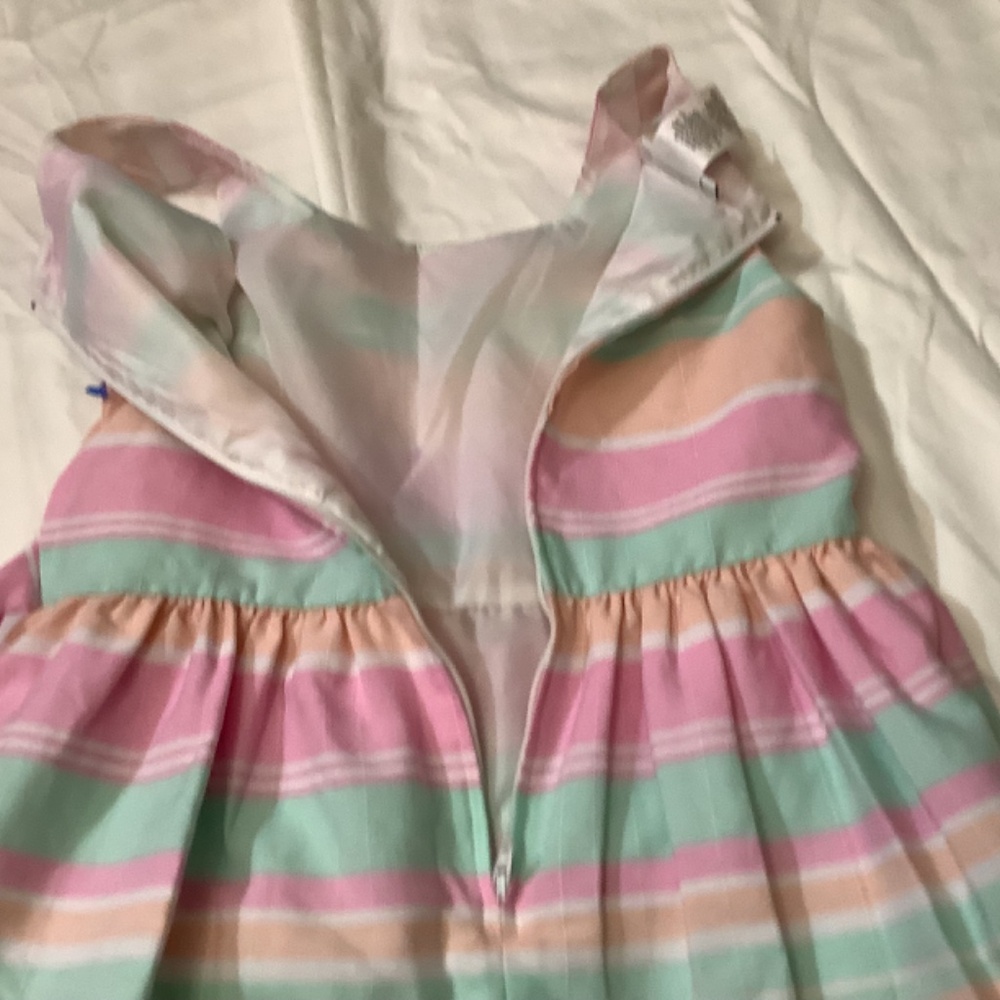 EUC Girls Bonnie Jean dress green‎ pink size 10 - Picture 10 of 14